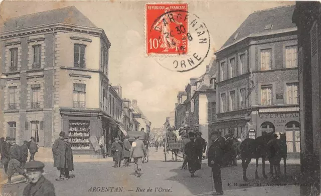 CPA 61 ARGENTAN RUE DE L'ORNE (animated CPA