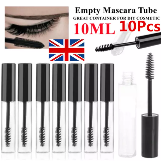 10ml Mascara Bottles Set with Wand Empty Mascara Tube Eyelash Cream Container UK