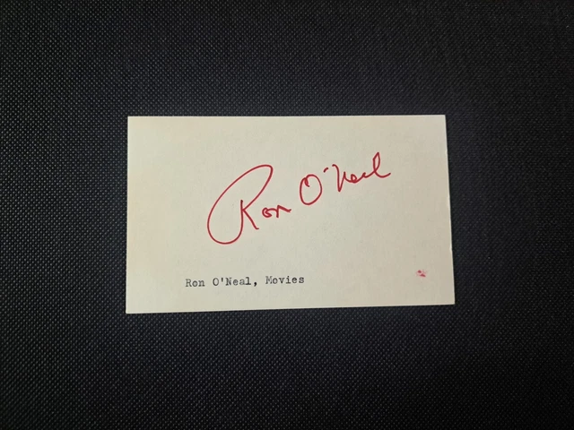 Ron O'Neal Autograph 3x5 Index Card Super Fly