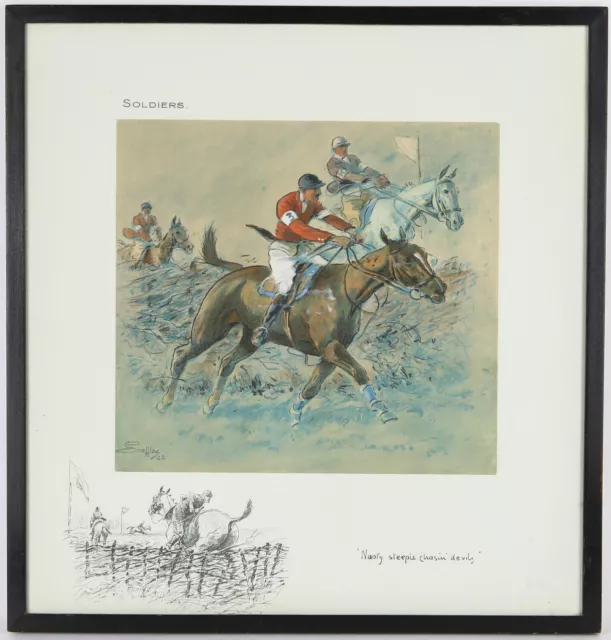 Snaffles, Charles Johnson Payne, 'Soldier', Steeple Chasin Devils, Print, Signed