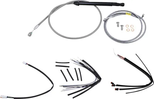 16" Ape Hanger Cable Kit Non-ABS Stainless Steel Burly Brand B30-1250