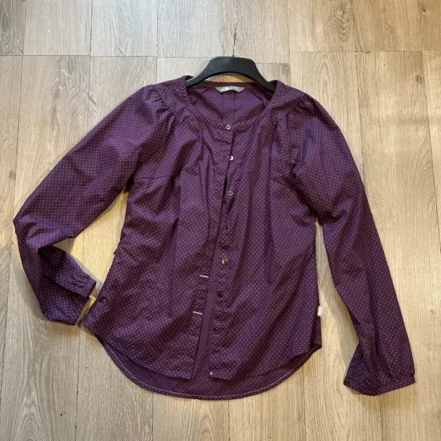 North Face Womens Shirt Purple Medium Used Twice Trail Holiday Walking Hiking