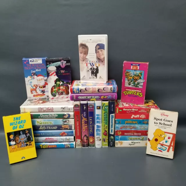 Vintage VHS Tapes Movies Kids Family Bulk Media Resellers Lot Classic Disney!