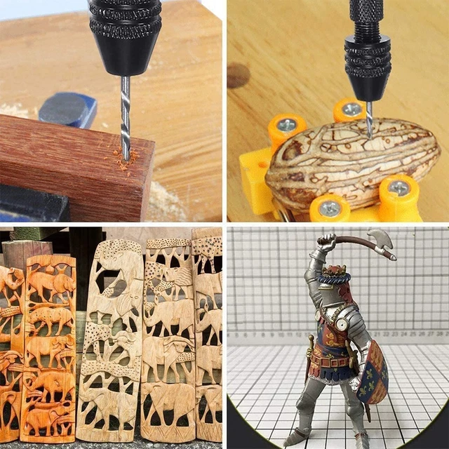 Set Punte Trapano Mano 36 Pezzi Lega Alluminio Gioielli Produzione PCB Mini Trapani 3
