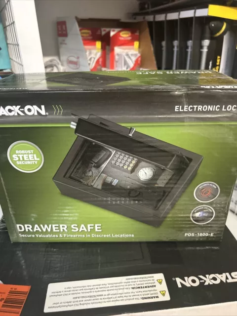 Stack-On E Security Drawer Safe, 0.4 Cu Ft, 13.5 Lb Electronic Lock 12x8.75x4.5