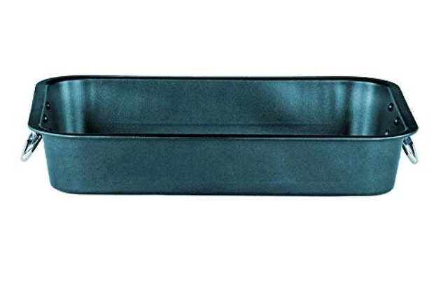 (TG. 36  x  29  x  6,5 cm) Krüger Karl Teglia da Forno, in Acciaio, Colore: Ant