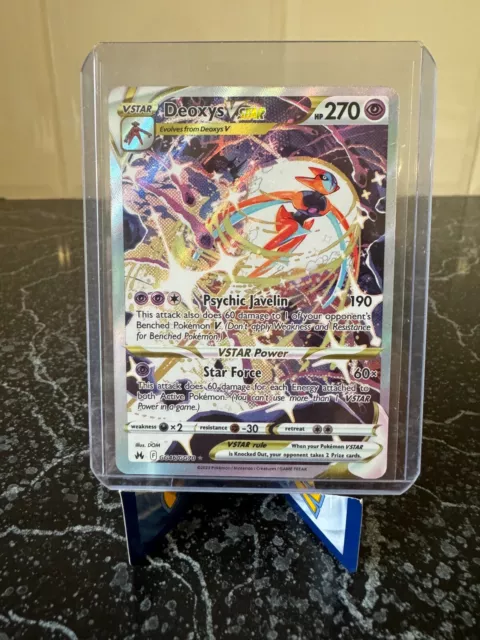 Deoxys VSTAR GG46/GG70 - Crown Zenith - Pokemon Alternate Art Card In Hand  NM