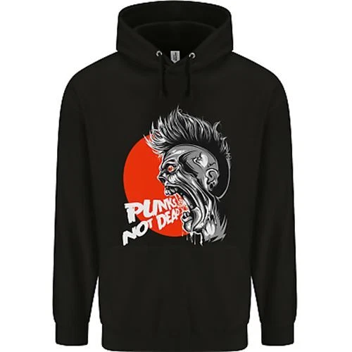 Punks Not Dead Rock Music Skull Childrens Kids Hoodie