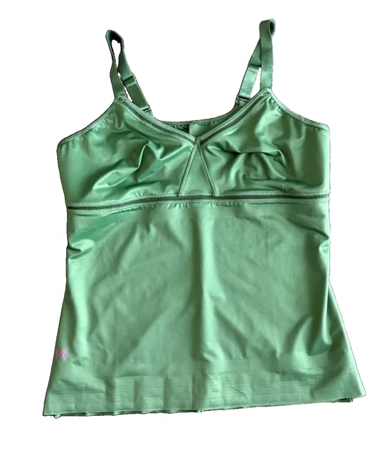 Tank Size Signs RUBY RIBBON SIREN Cami Shaperwear Tank Size 40 Green Wireless Support ...