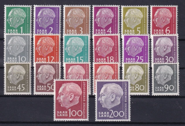 Briefmarken Deutschland Saarland OPD MiNr. 380 - 399 ** postfrisch 1957 Heuss