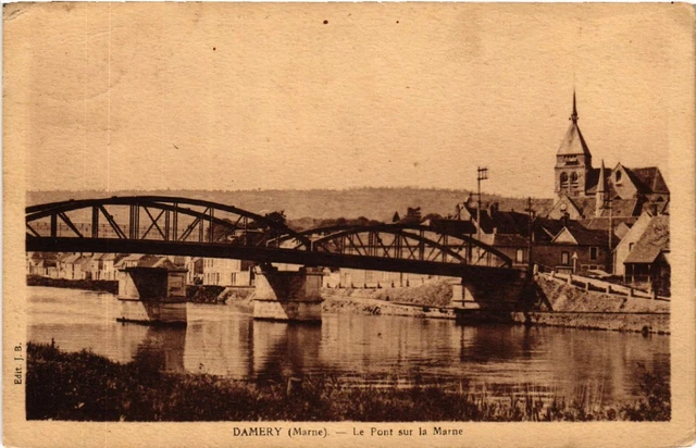 CPA DAMERY Le Pont sur la MARNE (491037)