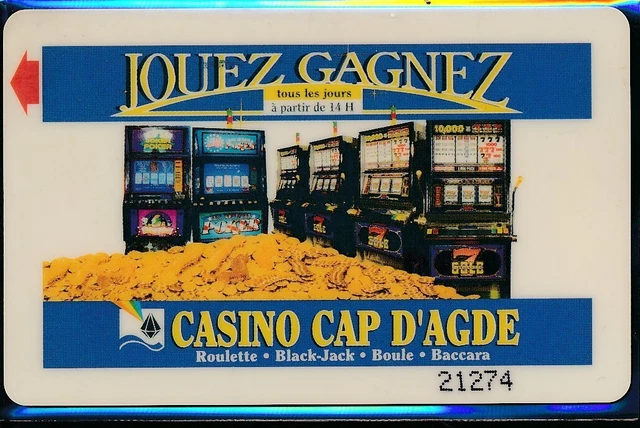 CAP D AGDE CASINO MAGNETIC CARD ref PRS 10/2