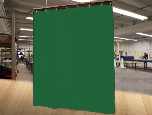 Economy Hunter Green Curtain Panel/Partition, 15 H x 4½ W, Non-FR