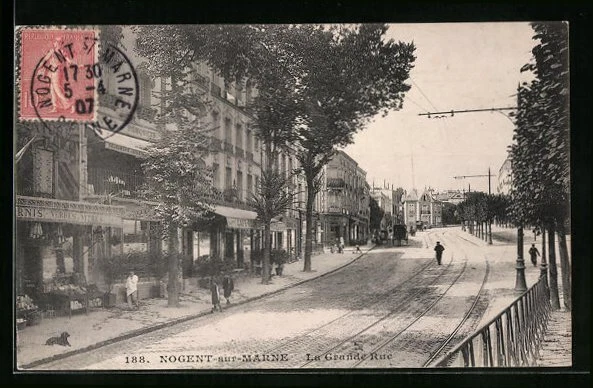 CPA Nogent-Sur-Marne, La Grande Rue 1907