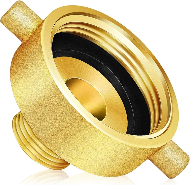 Fire Hydrant Hose Adapter 2-1/2 NST/NH Female x 3/4 GHT Male, Brass
