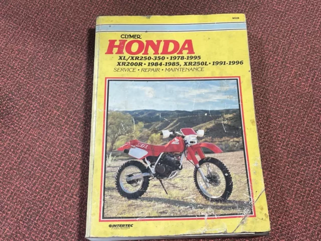 XR 250R Honda CLYMER REPAIR MANUAL XR250 XL XL250 XR350 350  XR200R