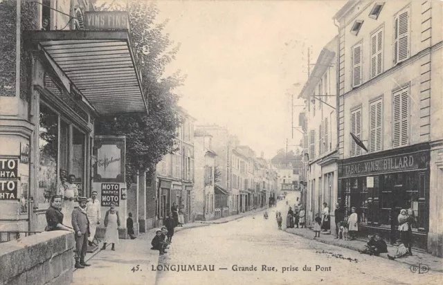 Cpa 91 Longjumeau / Grande Rue / Prise Du Pont / Tabac