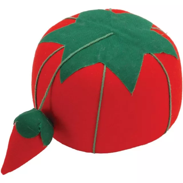 Large Tomato Pin Cushion with Emery - Ideal for Longer Pins & Needles - 4-Inch