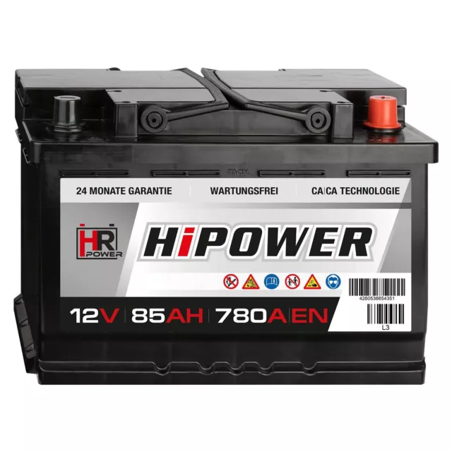 PKW Batterie 12V 100Ah 840A Adler Premium Autobatterie statt 80 85 90 92 95  Ah : : Auto & Motorrad