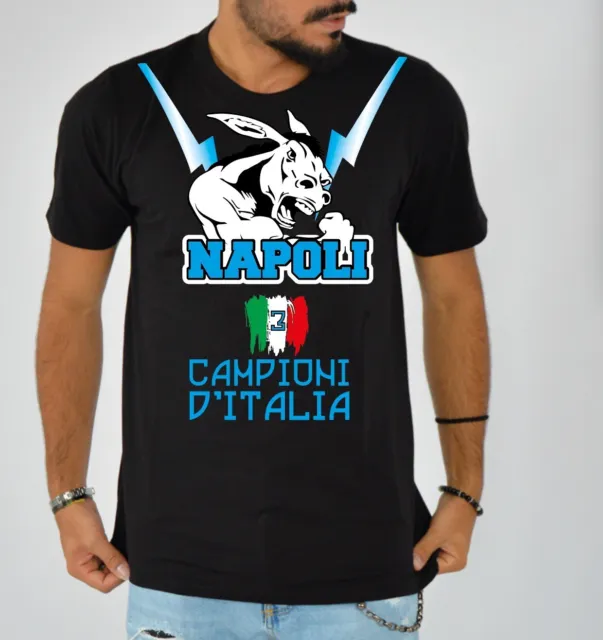 T-SHIRT MAGLIETTA - NAPOLI CAMPIONE 2022 2023 SCUDETTO -  Serie A