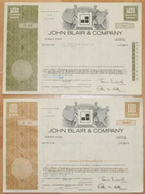 Lot 40 X John Blair & Company. 1960er shares