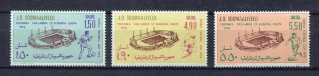 S5446) Somalia 1978 MNH W.C.Football - Fussball Fußball Weltmeister 3v