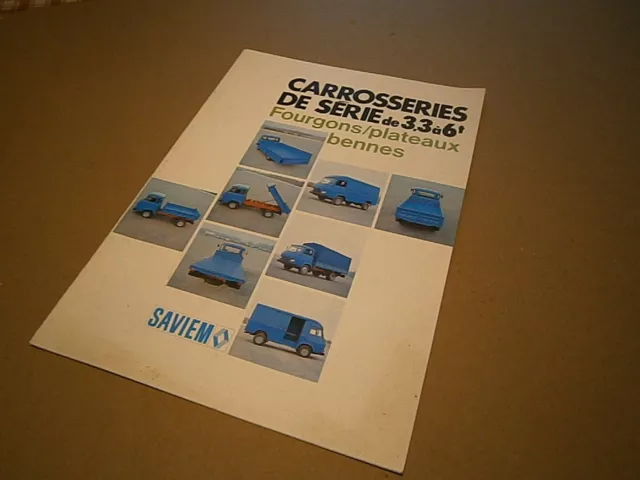 Catalogue  pub auto prospectus brochure: camion fourgon Saviem 3.3 à 6T