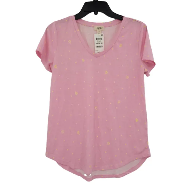Style & Co | Women's Printed Burnout T-Shirt Pink | Medium