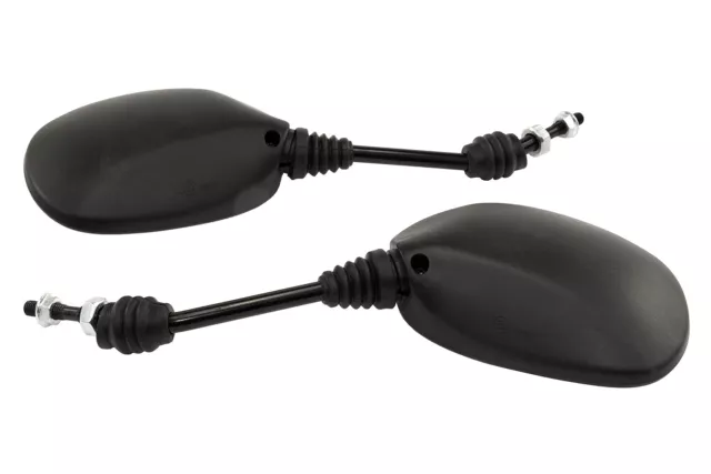 Spiegel Paar schwarz E-geprüft für Piaggio NRG 50 TPH 80 mc2 Quartz SKR 150 Zip