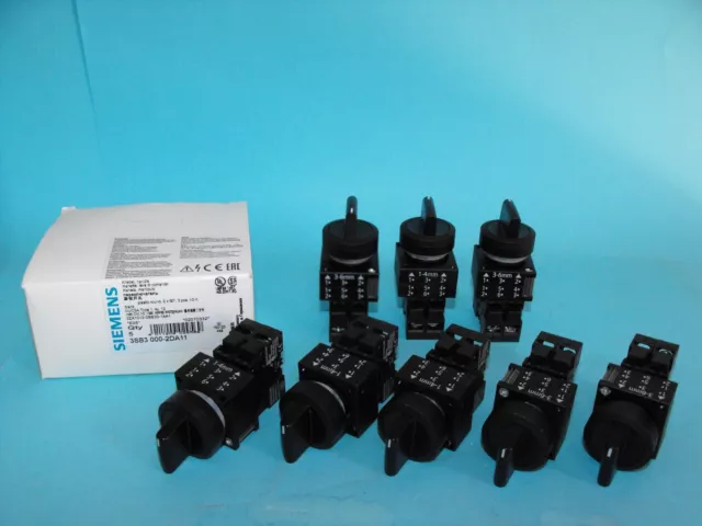 Siemens 3SB3000-2DA11+3SB3400-0B.Selector Switch.(LOT8PCS).NEW