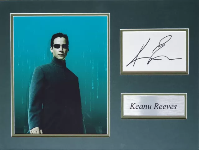 KEANU REEVES Signed 16X12 Photo Display THE MATRIX COA