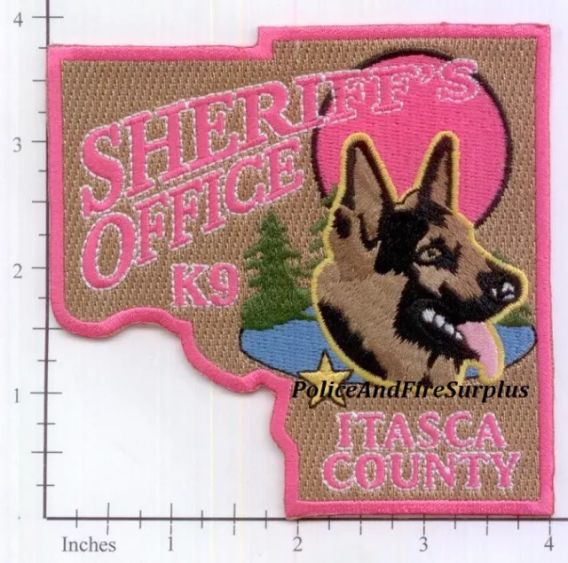 Minnesota - Itasca County Sherrifs Office K-9 MN Police Dept Patch Breast Cancer