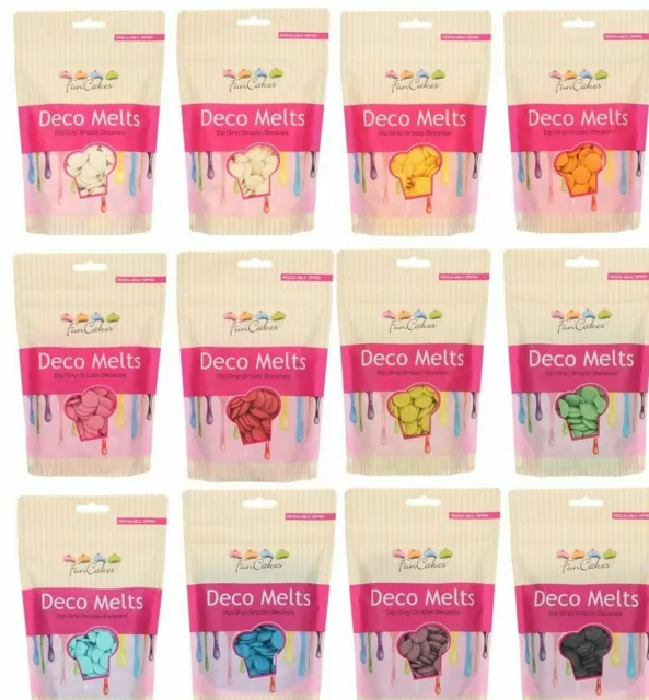 Deco Melts Chocolate Buttons Candy Melts Cake Pop Icing 250g All Colours
