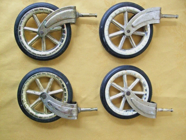 Juego De 4 Ruedas Trolley De Azafata Retro De Colección