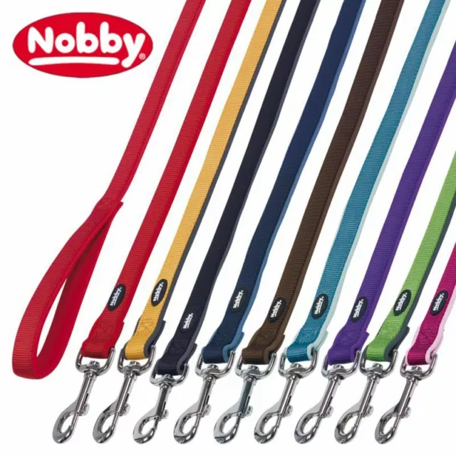 Nobby Leine CLASSIC PRENO 120 cm lang - 15/20/25 mm breit Nylon Hundeleine 1,2 m