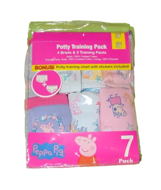 Peppa Pig Potty Training Pack 4 Briefs 3 Training Pants 3t New Handicraft