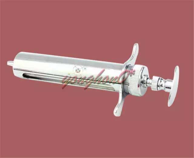 1PC Stainless steel Glass Syringes Glass Sampler Lab 100cc Glassware 100ml