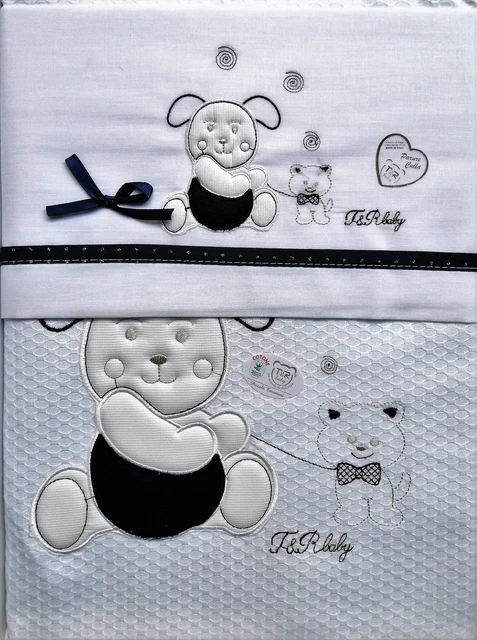 Piccole Emozioni Coordinato Culla 4 Pezzi In Cotone Art. 459