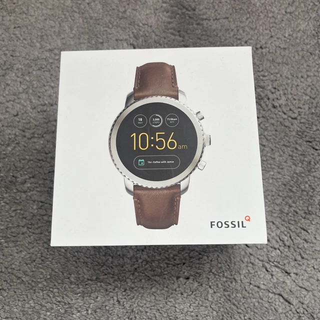 FOSSIL Q EXPLORIST HR Gen 4 FTW4016 Smartwatch Silver Tan 54.99