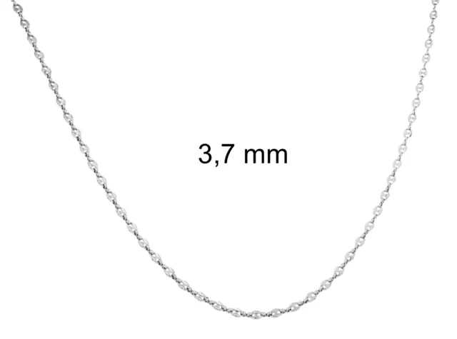 COLLIER CHAINE GRAIN DE CAFÉ PLAQUÉ ARGENT bijoux cadeau homme femme pendentif 2