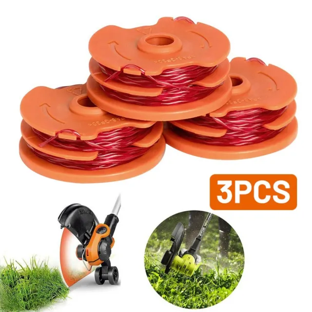 Spool & Line MET4530 MET6032 Parts Replacement Spare Strimmers WX100 3PCS