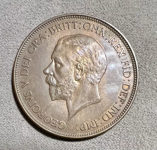 1928 Great Britain Coin One Penny 1 Cent KM# 838