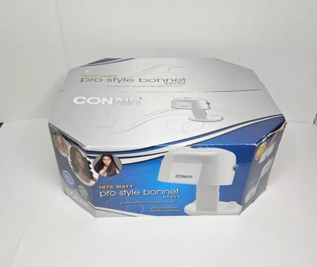 Conair 1875 Watt Pro Style Bonnet Ionic Hair Dryer White Extra Large Hood HH400R