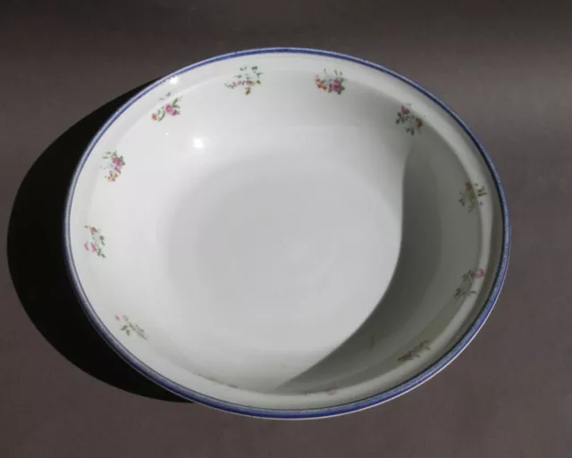 Plat rond creux de service en porcelaine décor fleurs des champs ancien vintage 3