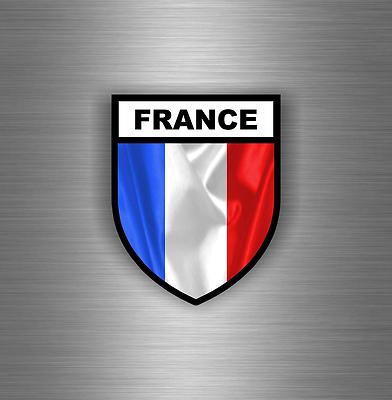 Adesivo Decalcomania Auto Bandiera biker moto in vinile Palla Rugby Paese Bandiera FRANCIA Francese 