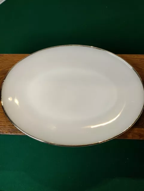 Vintage Anchor Hockings Dinnerware Serving Tray Plate Platter Milk White Glass