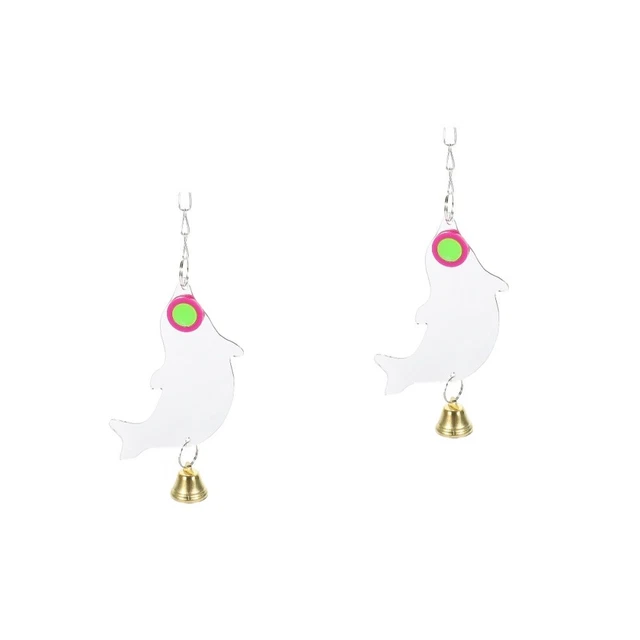 Set of 2 Vogel Spiegel Acryl Vögel Spiegeln Spielzeug Windglocken Läuten