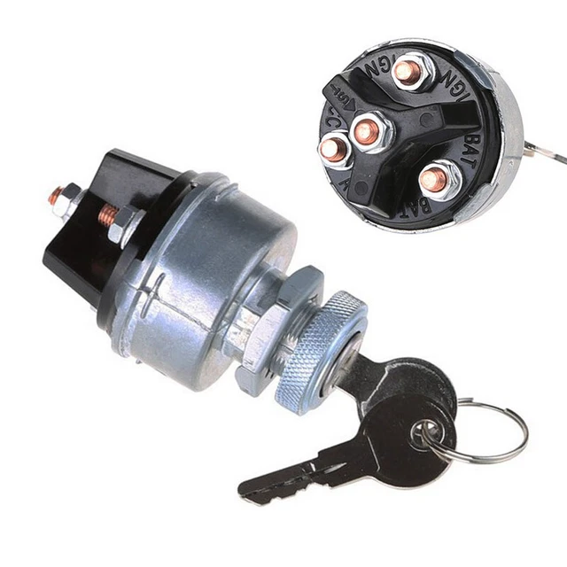 UNIVERSAL IGNITION STARTER Switch Barrel With 2 Keys For Car Tractor