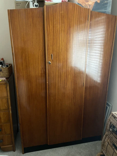 Vintage Art Deco Double Wardrobe