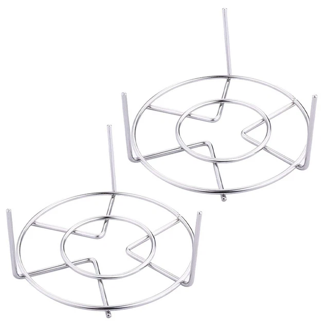 2 Pcs Round Steamer Racks Steam Rack Stainless Steel Steamer Pot Shelf